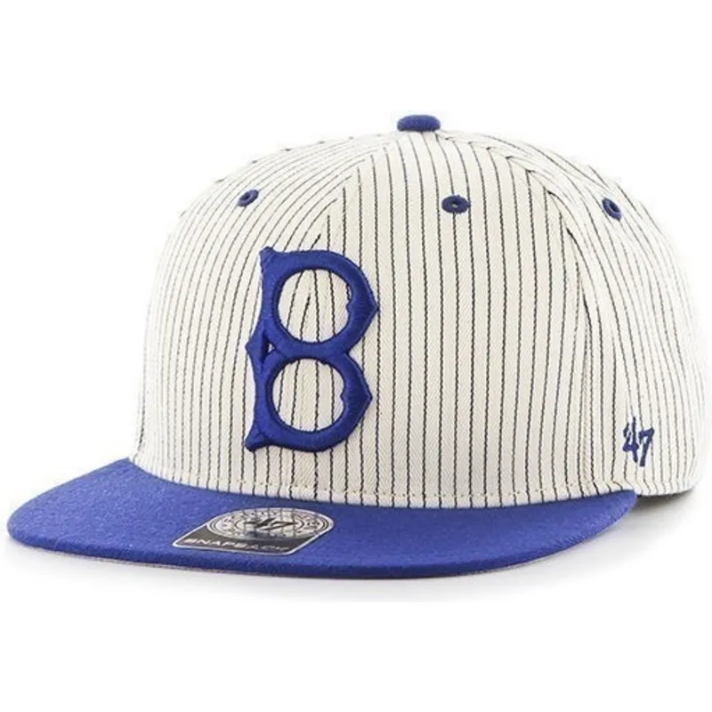 kepsar-plana-vit-snapback-rayas-fran-los-angeles-dodgers-mlb-av-47-brand