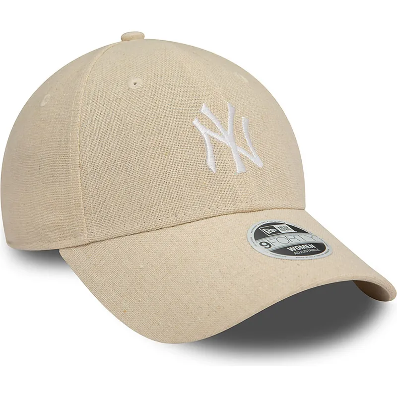 bojd-beige-justerbar-keps-for-dam-9forty-linen-fran-new-york-yankees-mlb-av-new-era