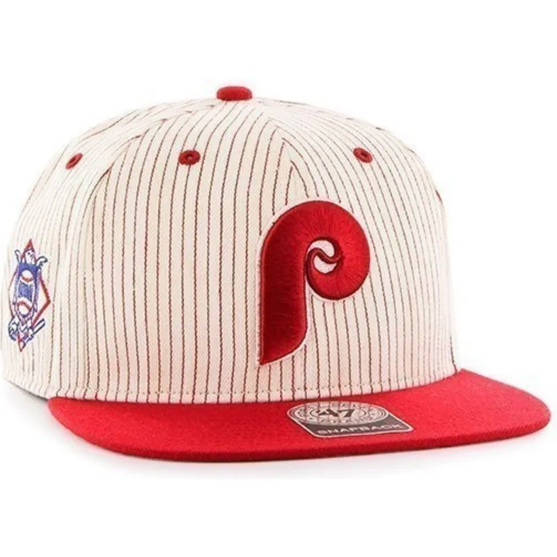 kepsar-plana-vit-snapback-rayas-rojas-fran-philadelphia-phillies-mlb-av-47-brand kepsar-plana-vit-snapback-rayas-rojas-fran-philadelphia-phillies-mlb-av-47-brand