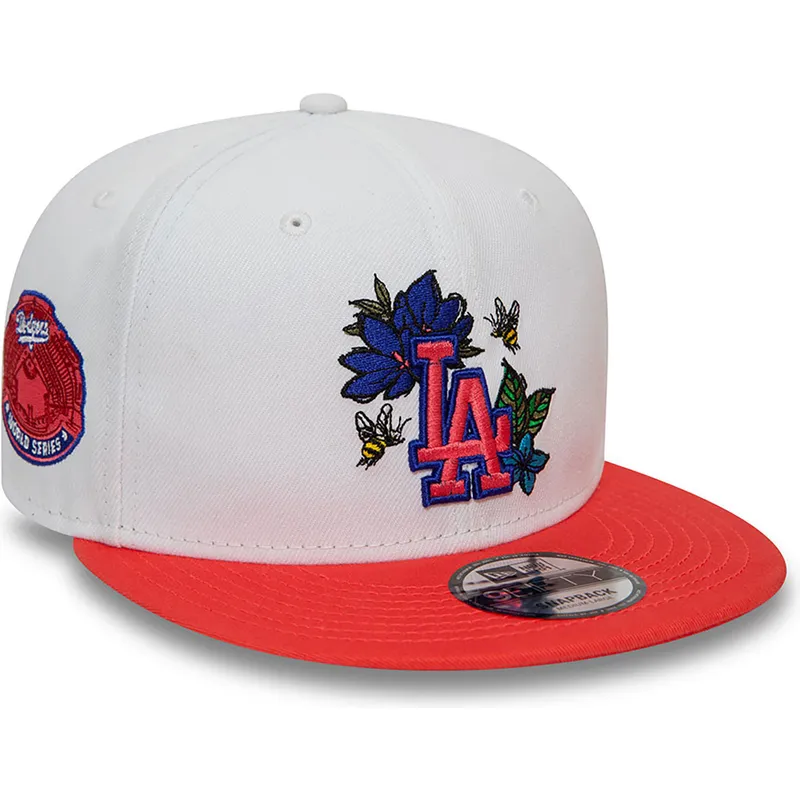 vit-och-rod-platt-snapback-keps-9fifty-floral-fran-los-angeles-dodgers-mlb-av-new-era
