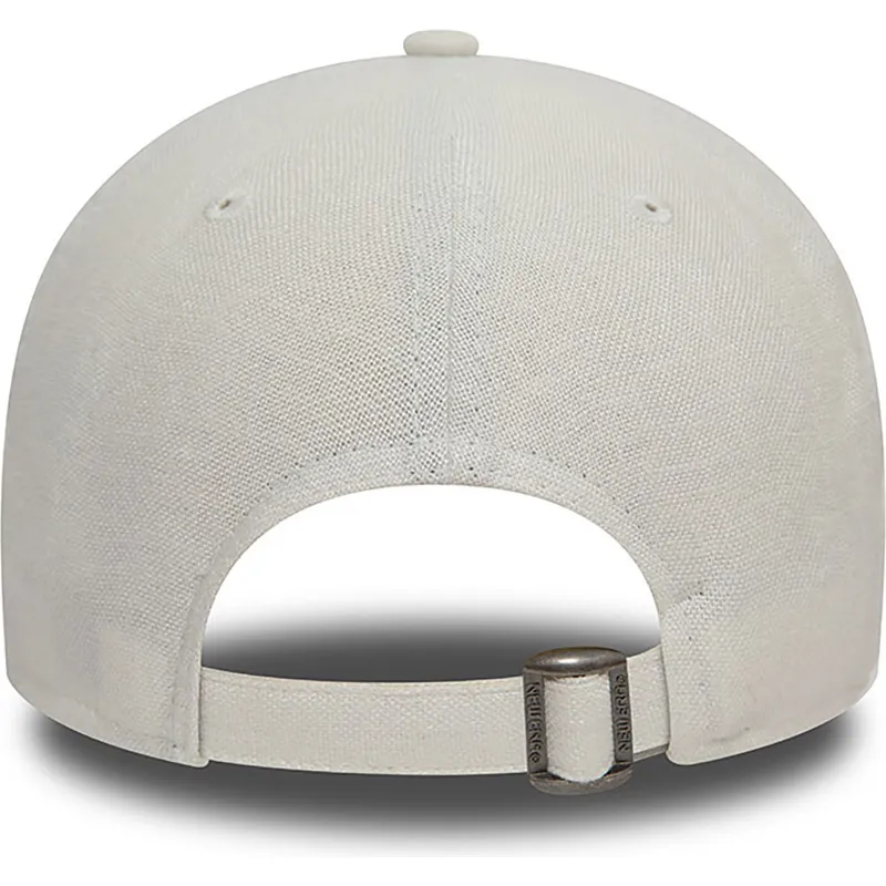kepsar-curva-vit-justerbart-band-9forty-linen-fran-new-york-yankees-mlb-av-new-era