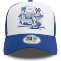 gorra-trucker-blanca-y-azul-a-frame-graphic-de-ice-cream-los-angeles-de-new-era