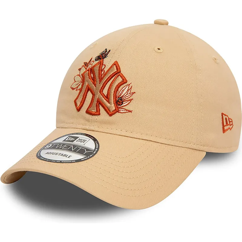 kepsar-curva-brun-justerbart-band-9twenty-floral-fran-new-york-yankees-mlb-av-new-era