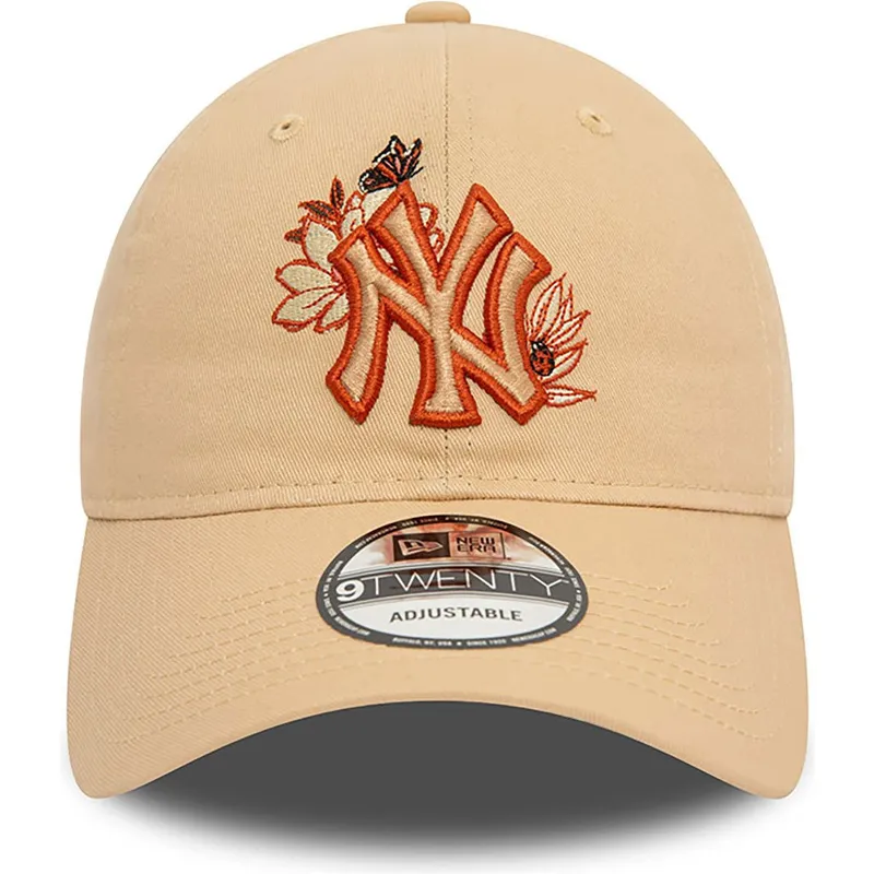 kepsar-curva-brun-justerbart-band-9twenty-floral-fran-new-york-yankees-mlb-av-new-era