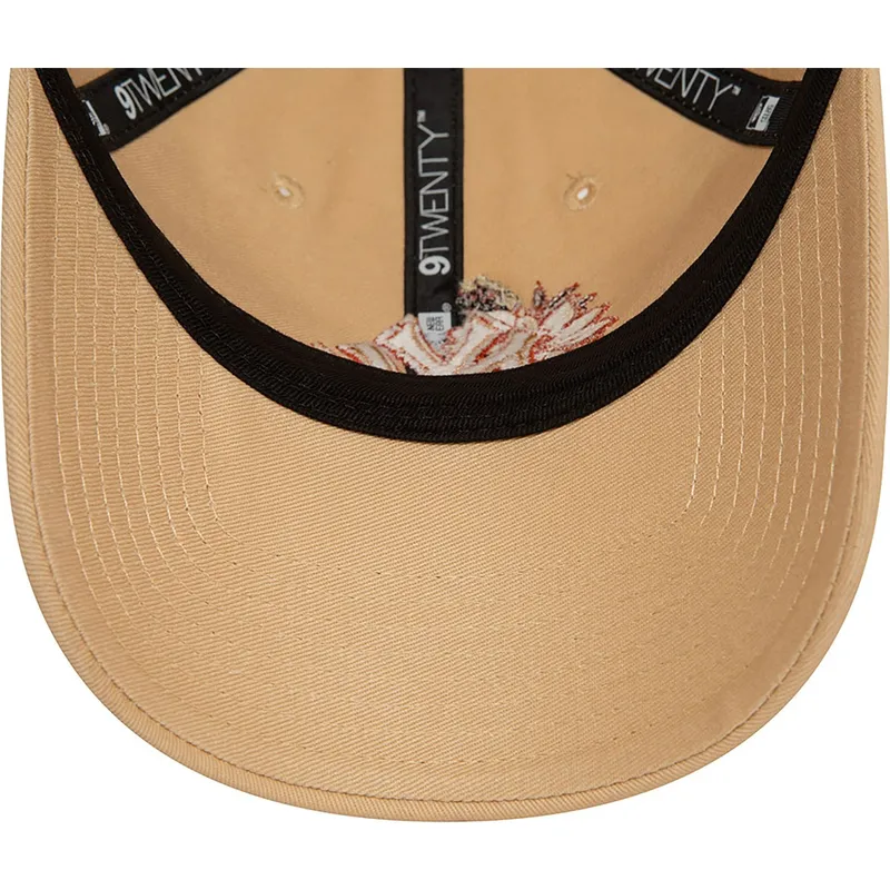 new-era-new-york-yankees-mlb-9twenty-justerbar-brun-kurvad-blomstrande-keps