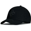 justerbar-svart-bojd-keps-med-svart-logotyp-baseball-peach-fran-oblack