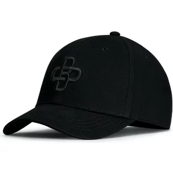 Svart justerbar kurvad keps med svart logo Baseball Peach från Oblack