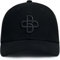 justerbar-svart-bojd-keps-med-svart-logotyp-baseball-peach-fran-oblack