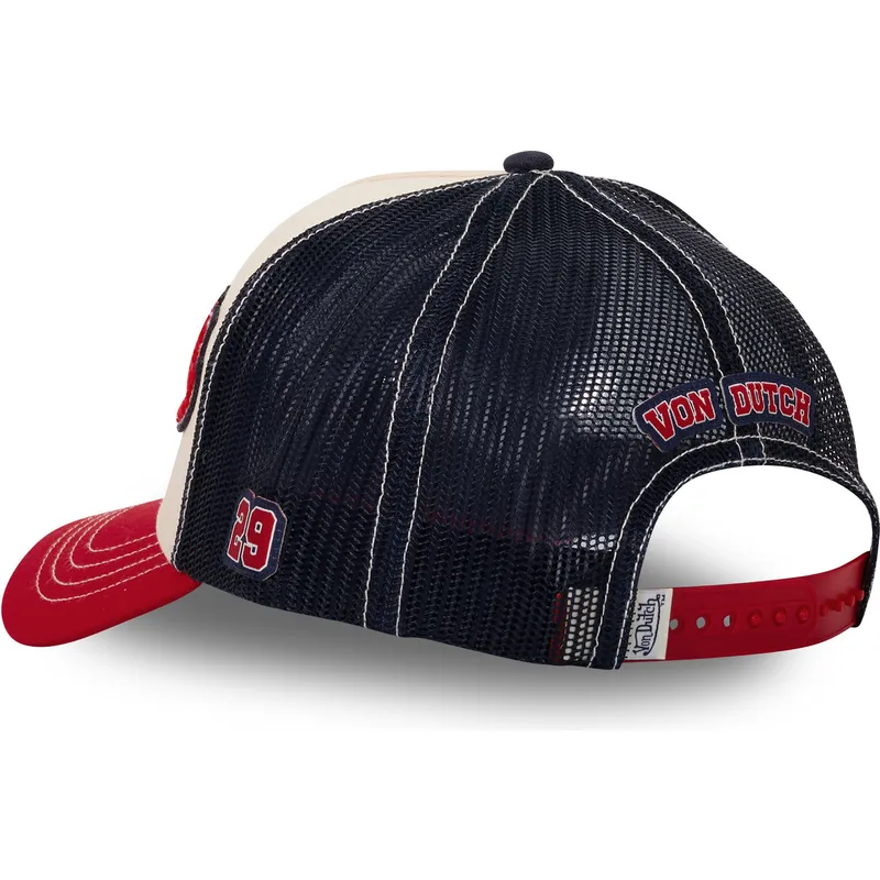 truckerkeps-beige-marinbla-och-rod-bas-fran-von-dutch