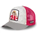 barnkeps-trucker-gra-och-rod-monkey-d-luffy-kidluf1-one-piece-fran-capslab
