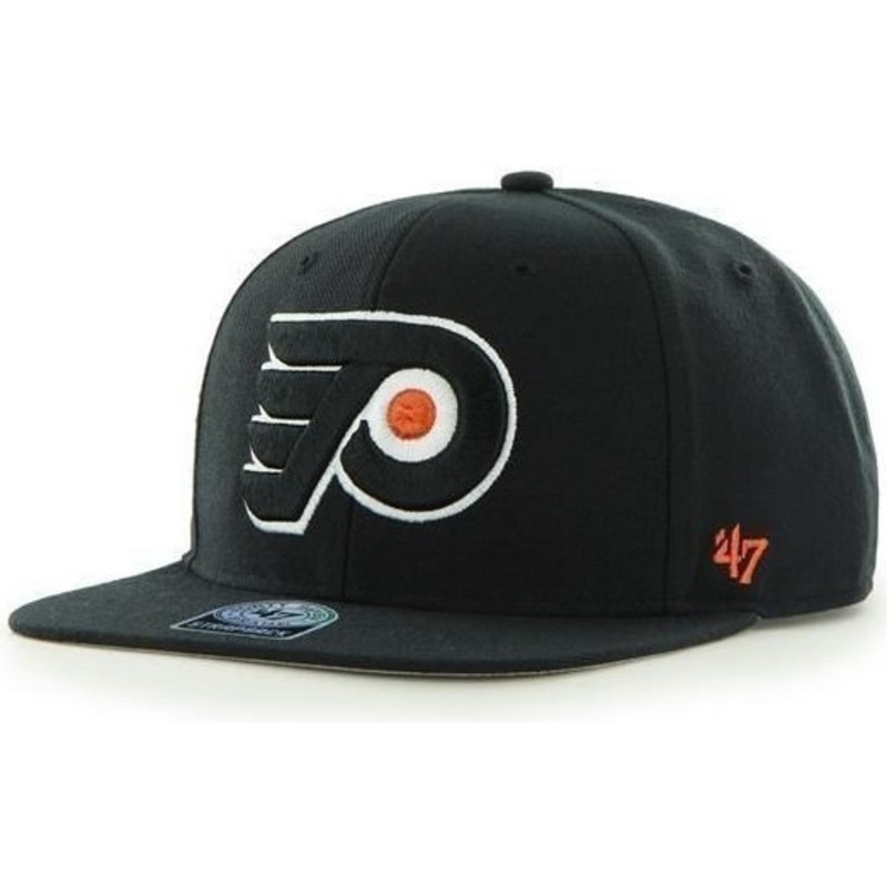 47-brand-flat-brim-philadelphia-flyers-nhl-sure-shot-black-snapback-cap