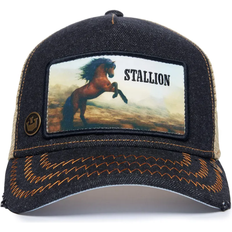 svart-och-beige-trucker-keps-hast-stallion-model-no-5741110n-rodeo-the-farm-fran-goorin-bros