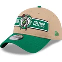 brun-och-gron-bojd-keps-justerbar-9twenty-draft-2024-fran-boston-celtics-nba-av-new-era