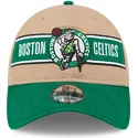 brun-och-gron-bojd-keps-justerbar-9twenty-draft-2024-fran-boston-celtics-nba-av-new-era