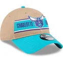 brun-och-bla-bojd-justerbar-keps-9twenty-draft-2024-fran-charlotte-hornets-nba-av-new-era