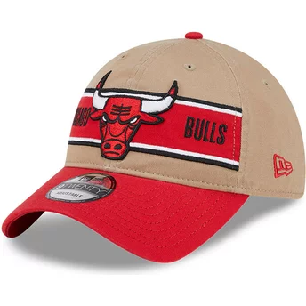 Brun och röd justerbar 9TWENTY Draft 2024 keps från Chicago Bulls NBA av New Era
