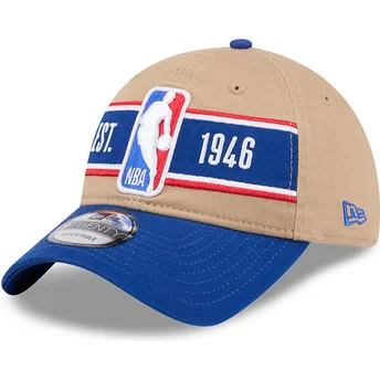 Brun och blå justerbar 9TWENTY Draft 2024 keps från NBA av New Era