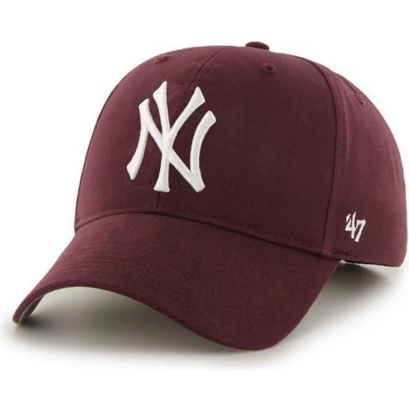 kepsar-curva-rod-justerbart-band-granate-fran-new-york-yankees-mlb-av-47-brand