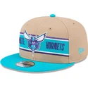 charlotte-hornets-nba-new-era-brun-och-bla-flat-keps-snapback-9fifty-draft-2024