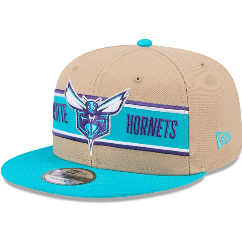 brun-och-bla-platt-keps-snapback-9fifty-draft-2024-fran-charlotte-hornets-nba-av-new-era