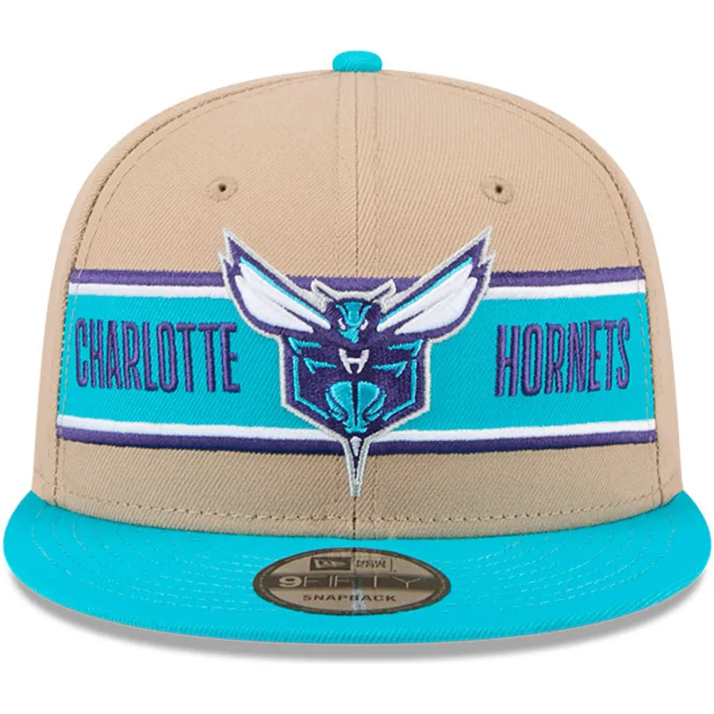 brun-och-bla-platt-keps-snapback-9fifty-draft-2024-fran-charlotte-hornets-nba-av-new-era