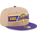 los-angeles-lakers-nba-new-era-brun-och-violett-platt-snapbackkeps-9fifty-draft-2024