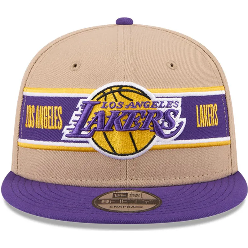 brun-och-lila-platt-keps-snapback-9fifty-draft-2024-fran-los-angeles-lakers-nba-av-new-era