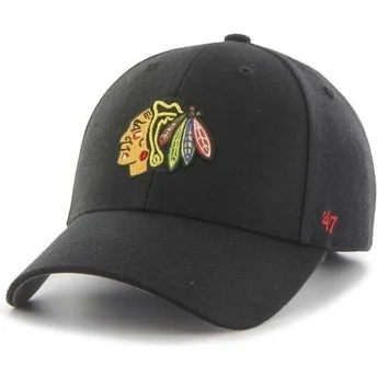svart-bojd-keps-chicago-blackhawks-nhl-av-47-brand