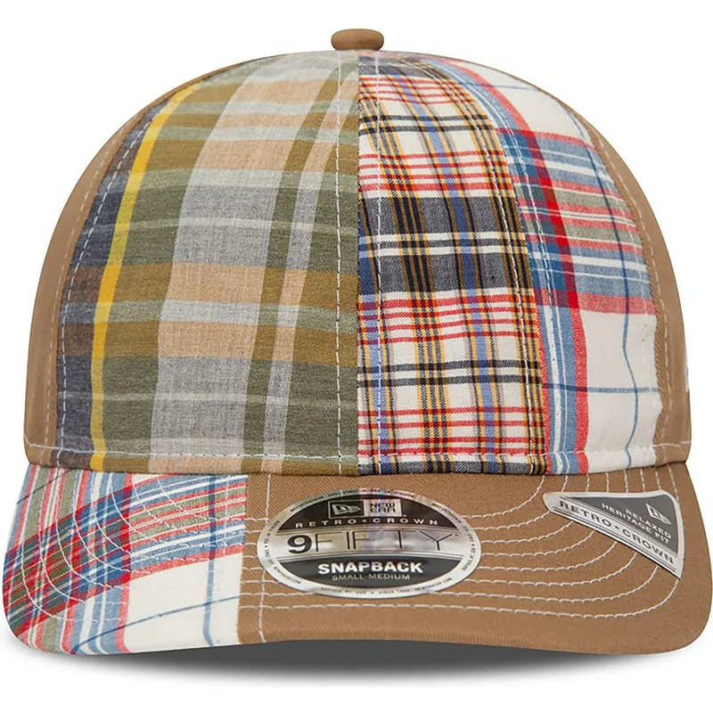 brun-bojd-justerbar-keps-9fifty-retro-crown-relaxed-heritage-fit-fran-new-era-x-original-madras-trading-company