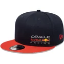 gorra-plana-azul-marino-y-naranja-snapback-9fifty-essential-de-red-bull-racing-formula-1-de-new-era