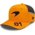 snapbackkeps-med-bojd-skarm-i-orange-och-gratt-oscar-piastri-9fifty-original-fit-fran-mclaren-racing-formula-1-av-new-era