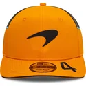 gorra-curva-naranja-y-gris-snapback-lando-norris-9fifty-original-fit-de-mclaren-racing-formula-1-de-new-era