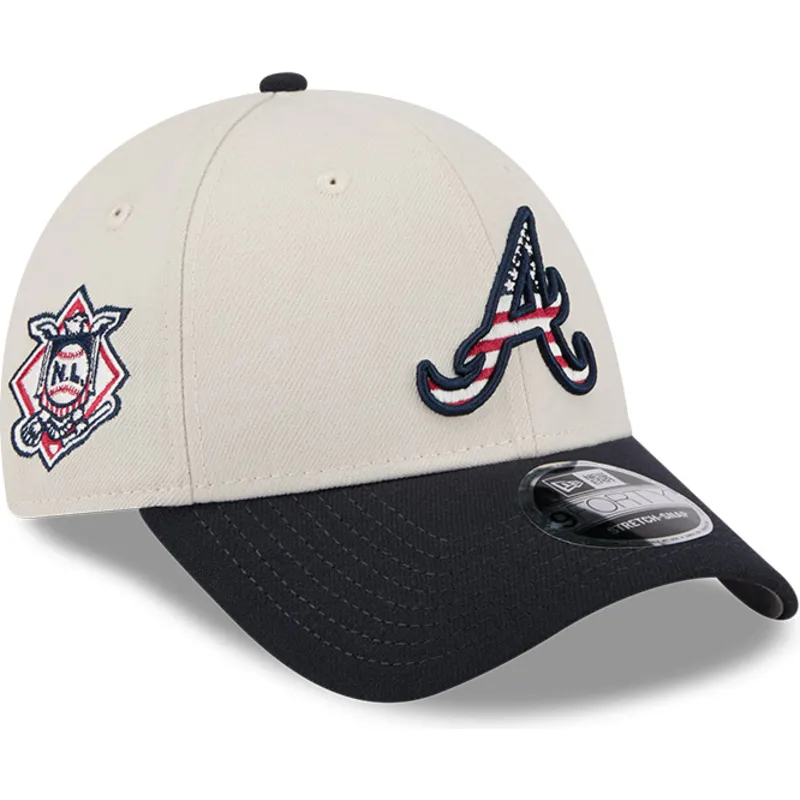 bojd-keps-beige-och-marinbla-snapback-9forty-stretch-snap-4th-of-july-fran-atlanta-braves-mlb-av-new-era