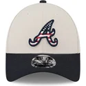 bojd-keps-beige-och-marinbla-snapback-9forty-stretch-snap-4th-of-july-fran-atlanta-braves-mlb-av-new-era
