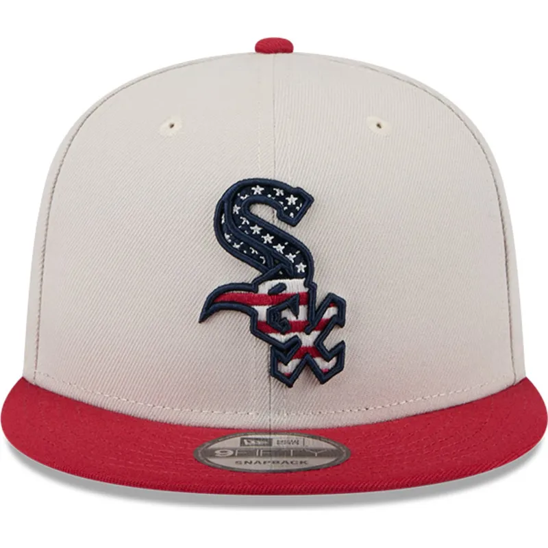 beige-och-rod-platt-keps-snapback-9fifty-4th-of-july-fran-chicago-white-sox-mlb-av-new-era