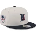 beige-och-marinbla-platt-keps-snapback-9fifty-4th-of-july-fran-detroit-tigers-mlb-av-new-era