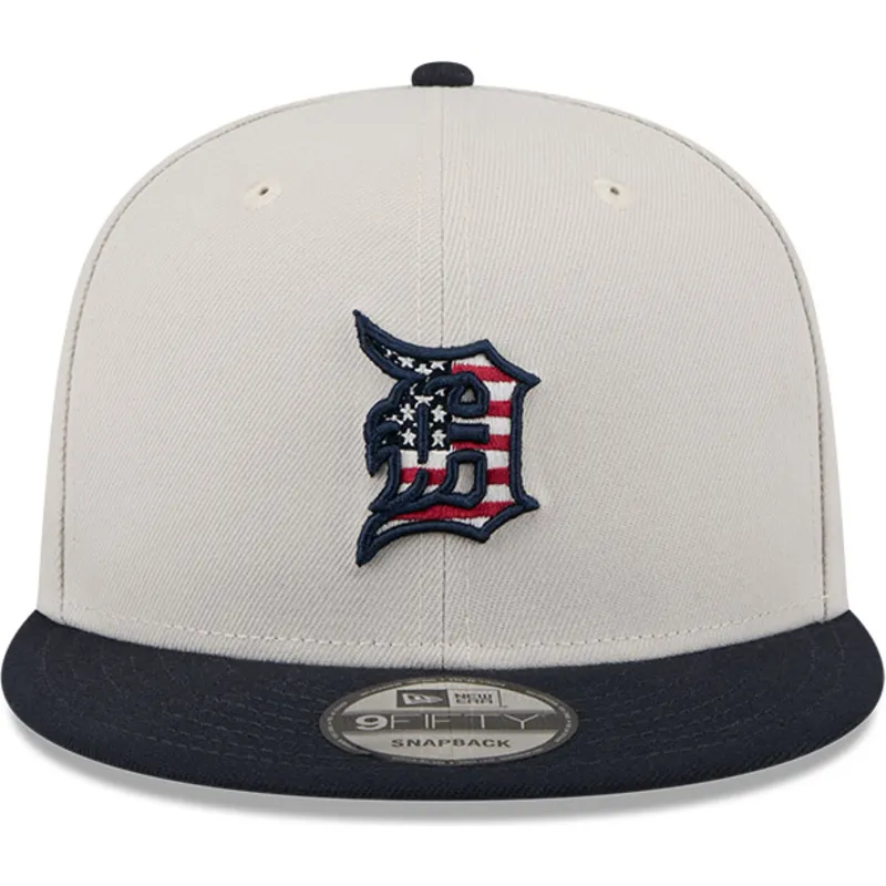 beige-och-marinbla-platt-keps-snapback-9fifty-4th-of-july-fran-detroit-tigers-mlb-av-new-era