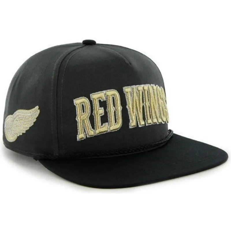 kepsar-plana-svart-snapback-fran-detroit-red-wings-nhl-av-47-brand