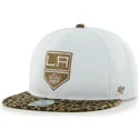 los-angeles-kings-nhl-vit-och-leopard-platt-keps-snapback-fran-47-brand