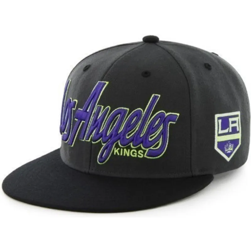 kepsar-plana-svart-snapback-de-letras-fran-los-angeles-kings-nhl-av-47-brand