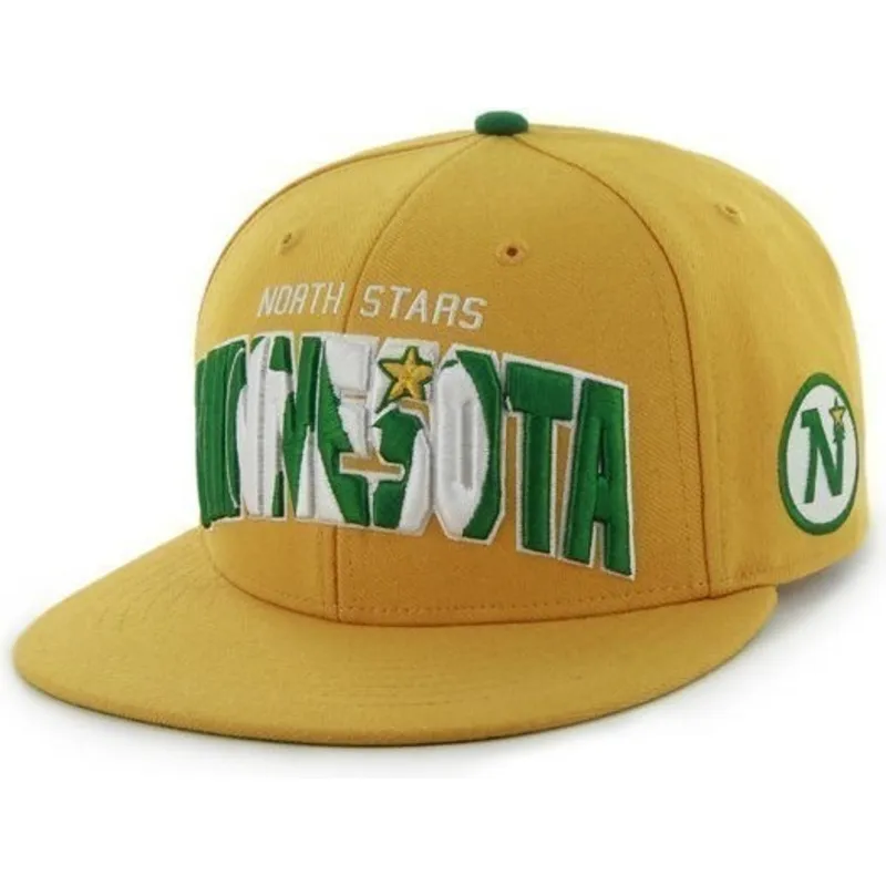 kepsar-plana-gul-snapback-fran-minnesota-north-stars-nhl-av-47-brand