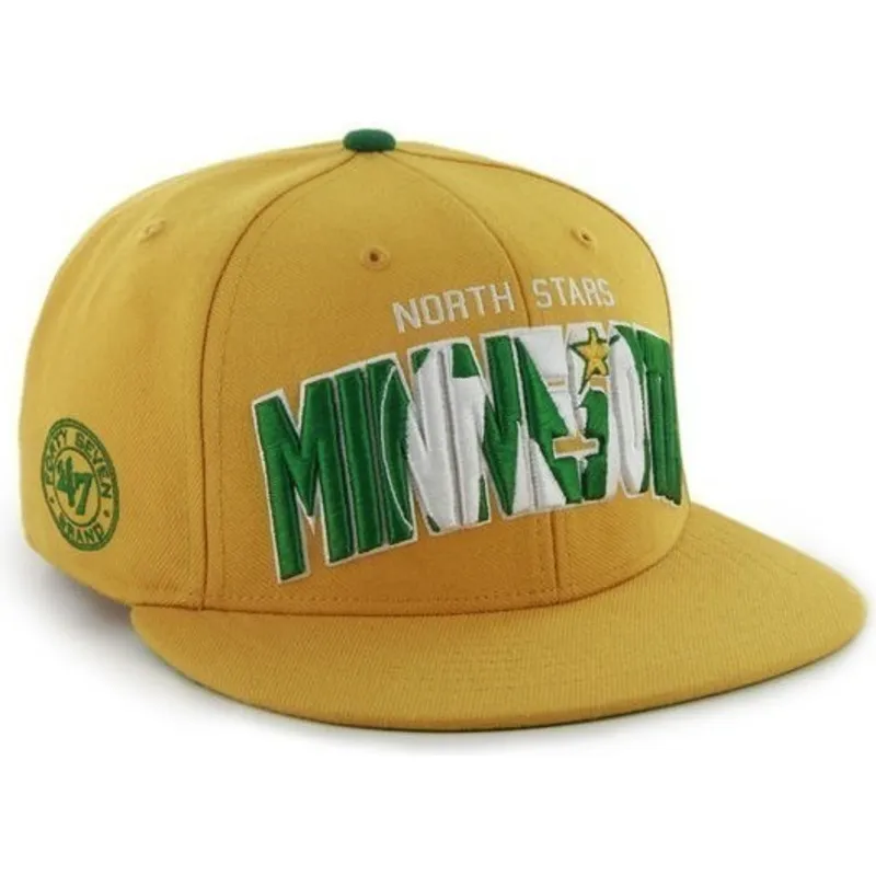 kepsar-plana-gul-snapback-fran-minnesota-north-stars-nhl-av-47-brand