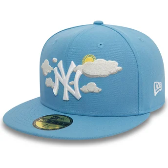 Justerbar 59FIFTY New York Yankees MLB blå platt keps från New Era