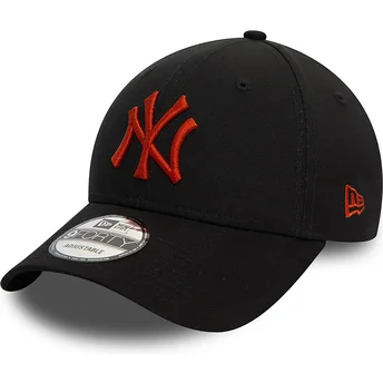 Svart justerbar kurvad keps med rött logo 9FORTY League Essential från New York Yankees MLB av New Era