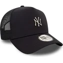 new-era-new-york-yankees-mlb-a-frame-metallic-marinbla-truckerkeps