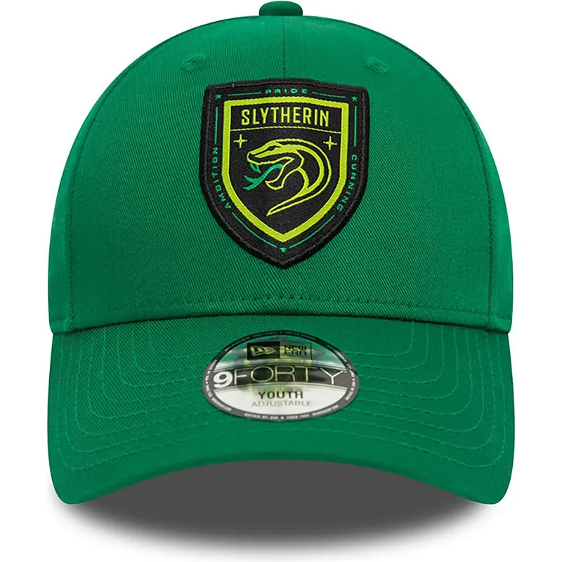 gron-kurvad-snapback-keps-for-barn-9forty-slytherin-harry-potter-fran-new-era