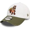 gorra-curva-blanca-y-verde-ajustable-9twenty-washed-de-diablo-de-tasmania-looney-tunes-de-new-era