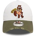 justerbar-vit-och-gron-bojd-keps-9twenty-washed-med-tasmanska-djavulen-looney-tunes-fran-new-era