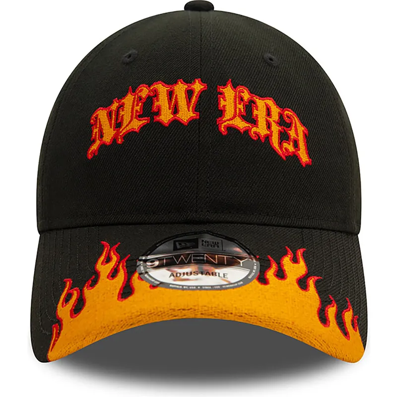 bojd-svart-och-orange-justerbar-keps-9twenty-race-flame-fran-new-era