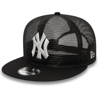 Svart platt truckerkeps 9FIFTY broderad mesh från New York Yankees MLB av New Era